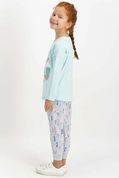 Roly Poly 1742 Garson Boy Uzun Kollu Kız Çocuk Pijama Takımı - Resim 2