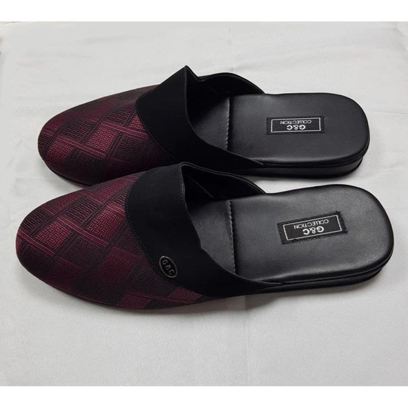 G&C Jakarlı Poli Tabanlı Kumaş Erkek Çeyiz Terlik - 7