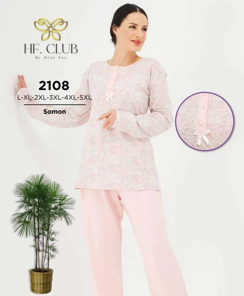 HF Club 2108 Kadın Uzun Kollu Pijama Takımı