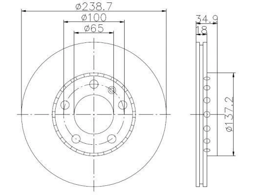 Skoda Fabia Ön Fren Disk (2004-2007) 1.2 6Q0615301A ürün görseli