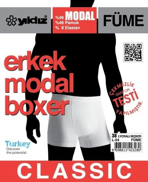 Yıldız 38 Füme Modal Likralı Boxer - 2