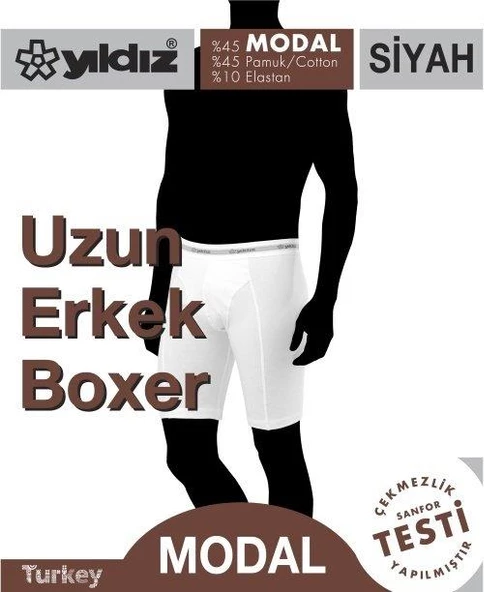 Yıldız 161 Siyah Uzun Boxer - 2