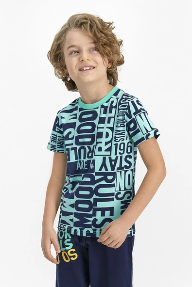 Roly Poly 2371 Freedom Genç Erkek Kısa Kol Pijama Takımı - Resim 3