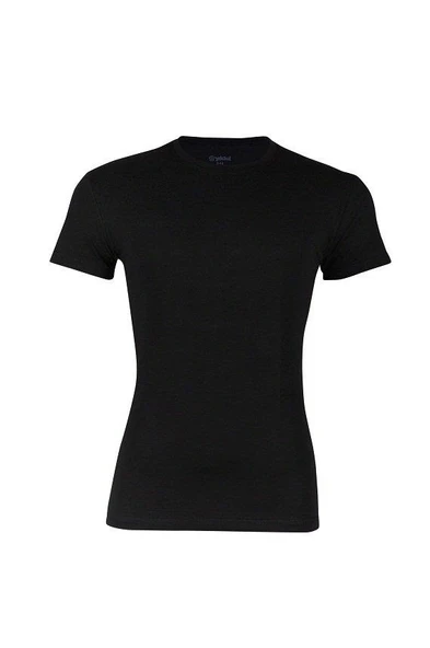 Yıldız 91 Erkek 0 Yaka Pamuklu Terletmez Siyah Likralı Kısa Kollu T-shirt ürün görseli