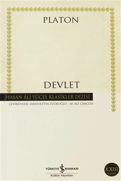 Devlet Hasan Ali Yücel Klasikleri Platon Eflatun