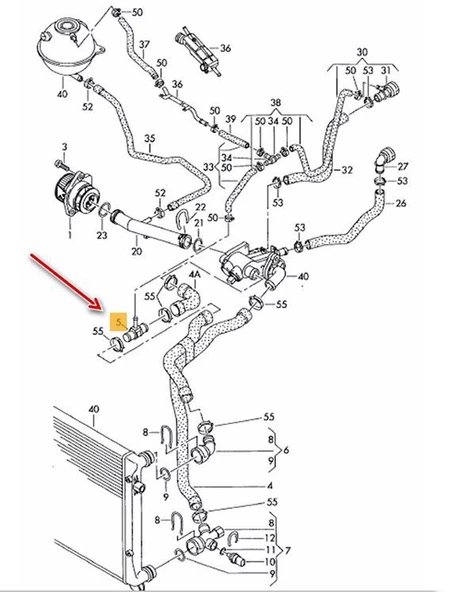 Volkswagen Golf Su Flanşi (2004-2009) 1.4TSI 1K0121087D - Resim 3