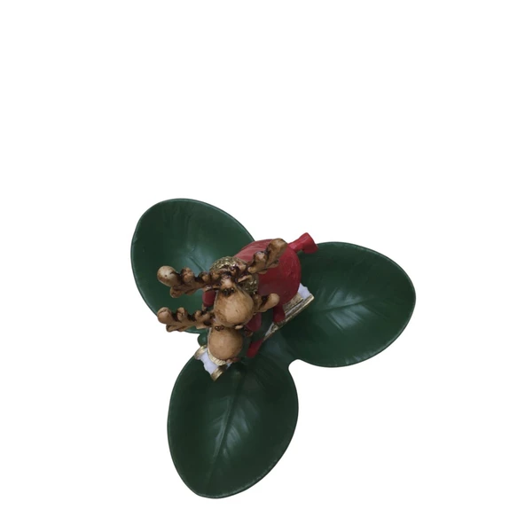 Pastalı Kırmızı Yeşil Geyik Tabaklı Sunum,Çerezlik - Kahvaltı - Kahve - Meyve Sunum Tabağı - 7