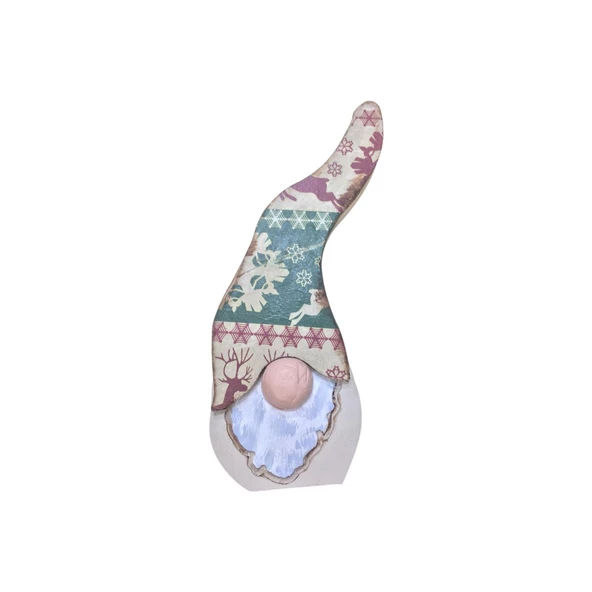 Gnome, Burnuk, Sakallı Kafadar Geyikler Ahşap Dekor - 5