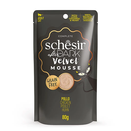 Schesir After Dark Pouch Tavuklu Tahılsız Yetişkin Kedi Konservesi 12 Adet 80 Gr