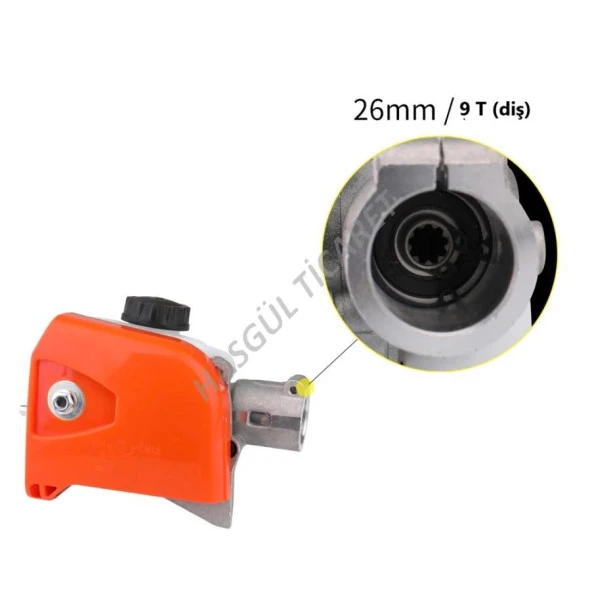 Hsgl Motorlu Tırpan Dal Budama Aparatı 9 DİŞ 26 MM yüksek dallar budama aparatı - 4