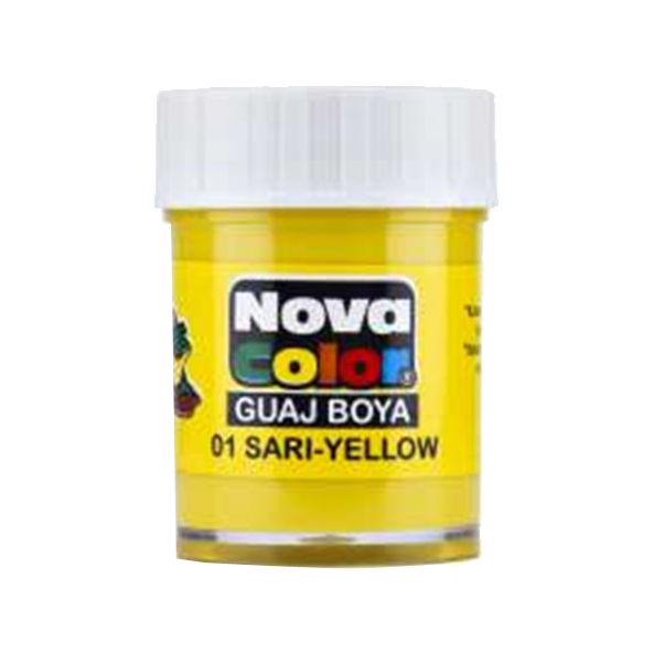 Nova Color Guaj Boya Şişe 12 Lİ Sarı NC-103-12 Lİ PAKET-12-LI-PKT