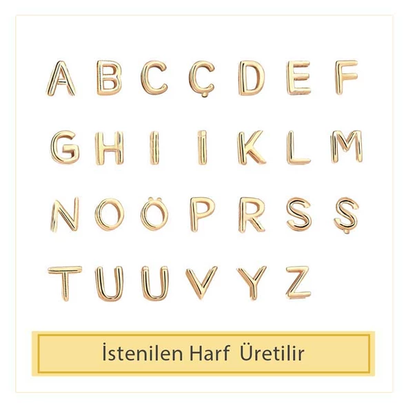 14 Ayar Altın B Harfli Yüzük - Resim 3