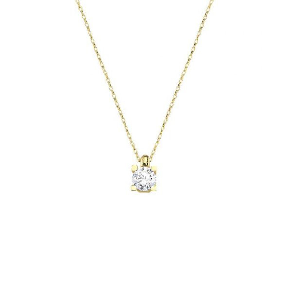 14 Ayar Sarı Altın Tektaş Kolye ürün görseli