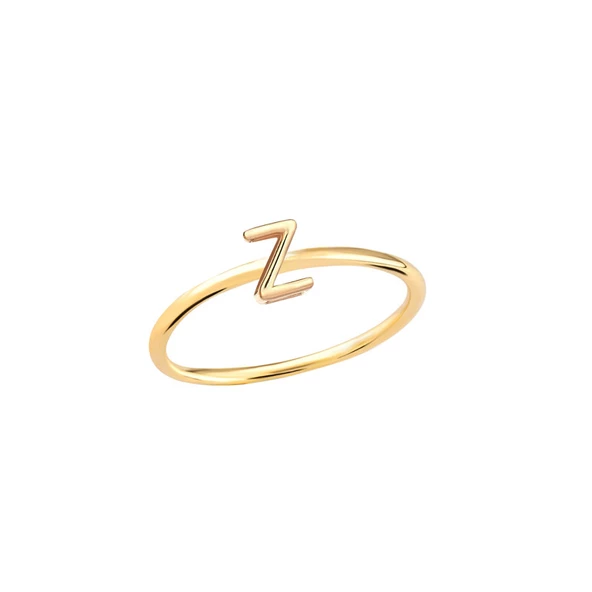 14 Ayar Altın Z Harfli Yüzük - Resim 2