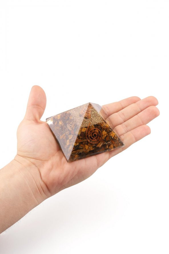 Kaplan Gözü Taşından Orgonit Piramit - 2