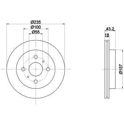 Toyota Yaris Ön Fren Disk (1999-2005) 1.3, 1.0 435120D010