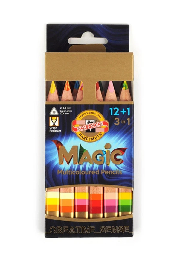 Koh-i-Noor Kohinoor Magic Jumbo Sihirli Kuruboya Kalem Seti 12 Li