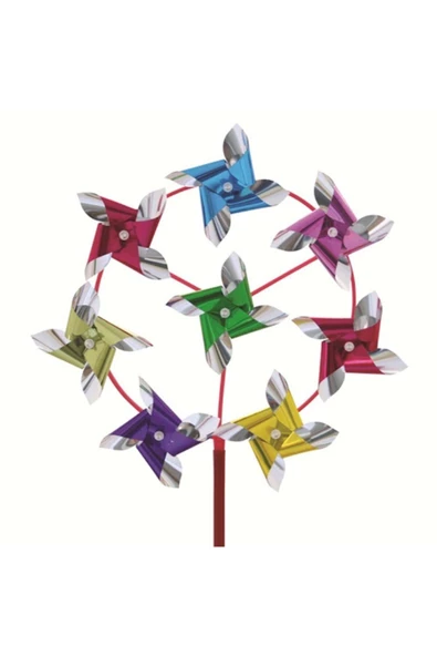Mini Rüzgar Gülü Janjanlı 33 Cm Çap 280042 (Karışık Model 1 Adet)