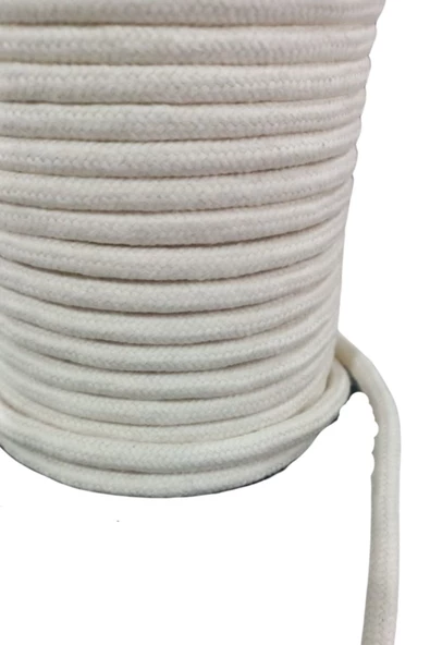 Bağcık İpi Pamuk 0,5 cm Krem 10 Metre - 3