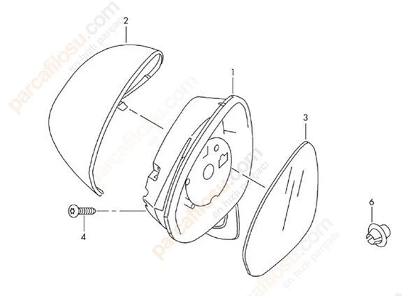 Seat Leon Kapi Aynasi Sol (2009-2013) 1.6, 1.4TSI, 1.6 TDI, 1.2 TSI 1P1857507M ürün görseli
