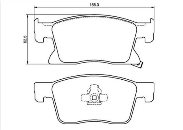 Opel Astra Ön Fren Balata (2015-2019) 1.6 CDTI 13478301 ürün görseli 1