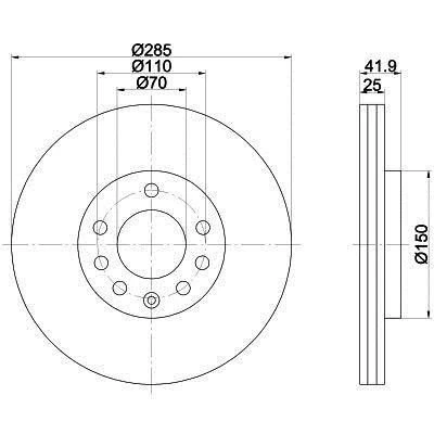 Opel Vectra Ön Fren Disk (2002-2009) 1.6, 2.0 DTI, 2.2 DTI, 1.9 CDTI 569003