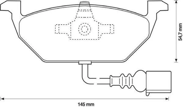 Volkswagen Bora Ön Fren Balata (1998-2005) 1.6, 1.8, 1.9 TDI 1K0698151D - 2