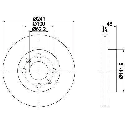 Hyundai Getz Ön Fren Disk (2002-2011) 1.3, 1.4 517121C000 - Resim 2