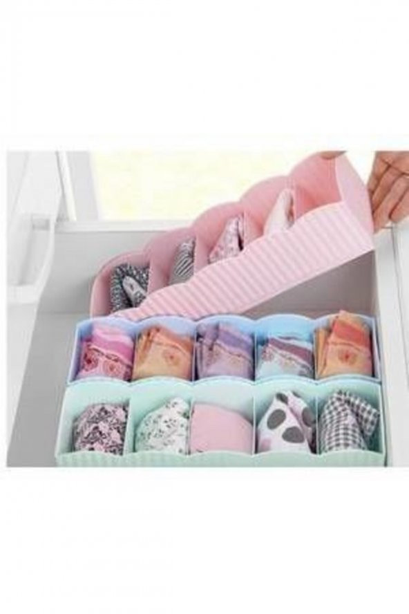 Organizer Çekmece Içi Çorap Kravat Aksesuar Düzenleyici 5 Bölmeli