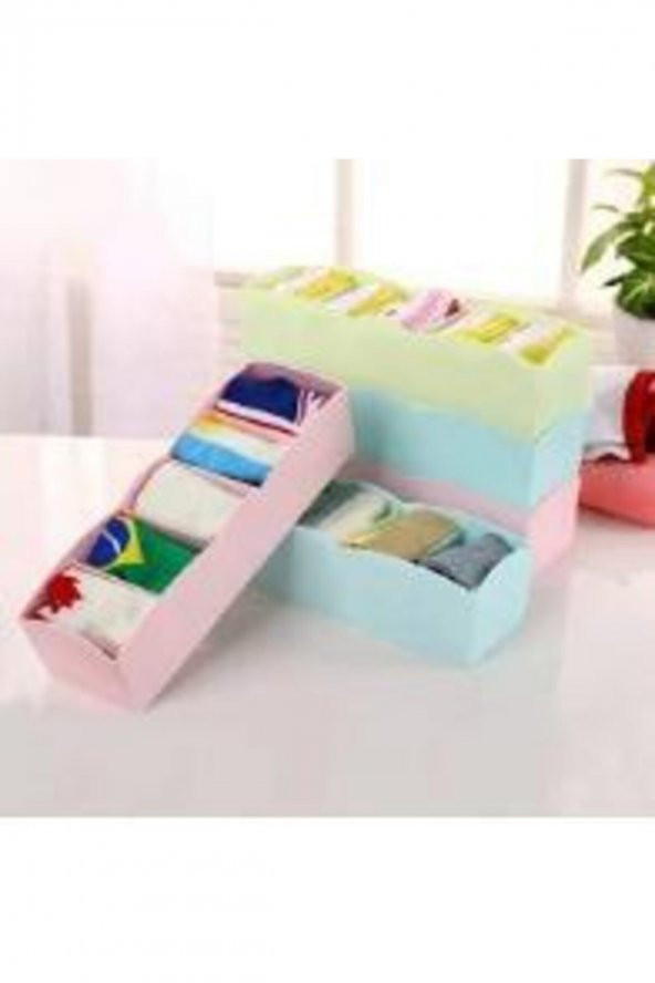 Organizer Çekmece Içi Çorap Kravat Aksesuar Düzenleyici 5 Bölmeli - 5