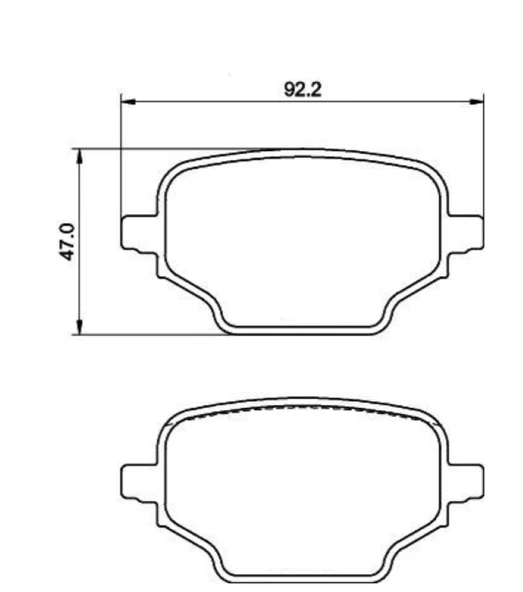 Peugeot Rifter Arka Fren Balatasi (2019-2023) 1.5 HDI, 1.6 HDI 1635254980 ürün görseli