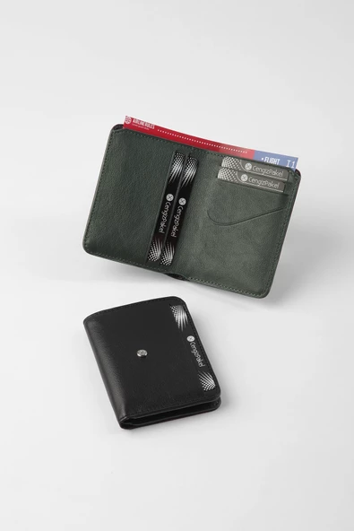 CENGİZ PAKEL Küçük Boy Erkek Portföy13701 Siyah-Yeşil