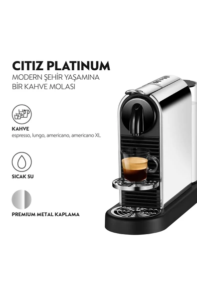 Nespresso D 140 Citiz Platinum,paslanmaz Çelik - 2