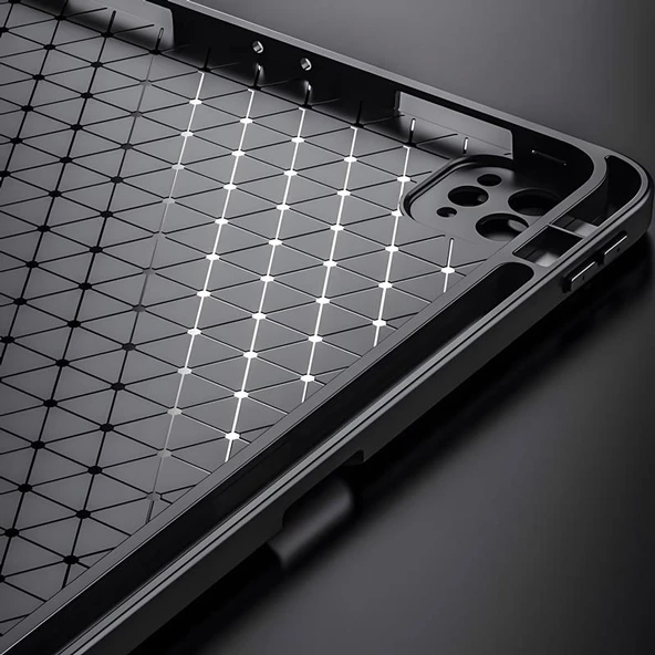 iPad Pro 12.9 2021 (5.Nesil) Kılıf Deri Görünümlü Şık Tasarım Tablet Kılıfı - 8