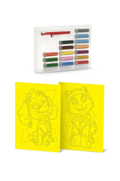 Paw Patrol Skye&Everest Eğitici ve Eğilenceli Kum Boyama Seti 2in1-Red Castle DSA-03 - 3