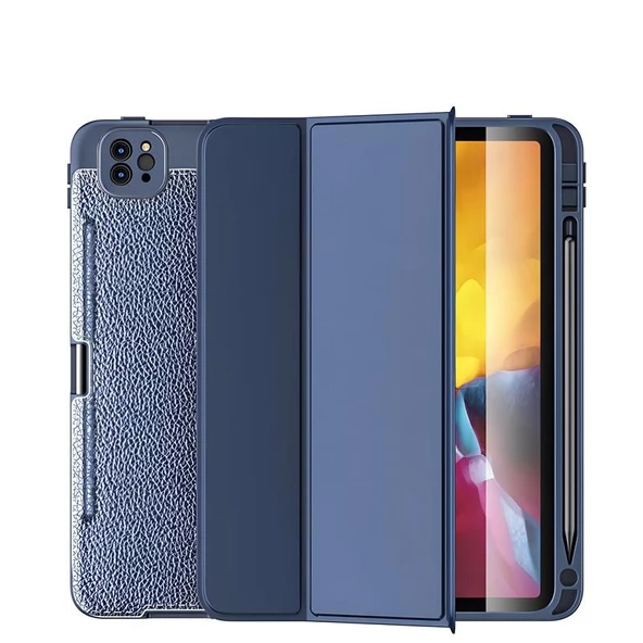 iPad Pro 12.9 2021 (5.Nesil) Kılıf Deri Görünümlü Şık Tasarım Tablet Kılıfı - 2