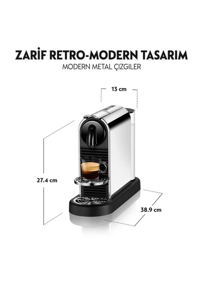 Nespresso D 140 Citiz Platinum,paslanmaz Çelik - 3