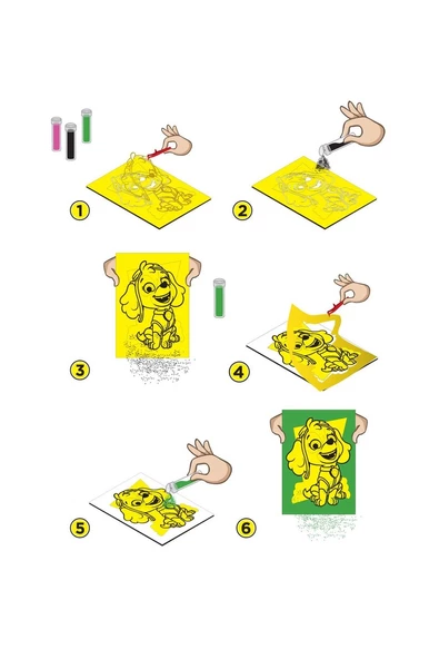 Paw Patrol Skye&Everest Eğitici ve Eğilenceli Kum Boyama Seti 2in1-Red Castle DSA-03 - 2