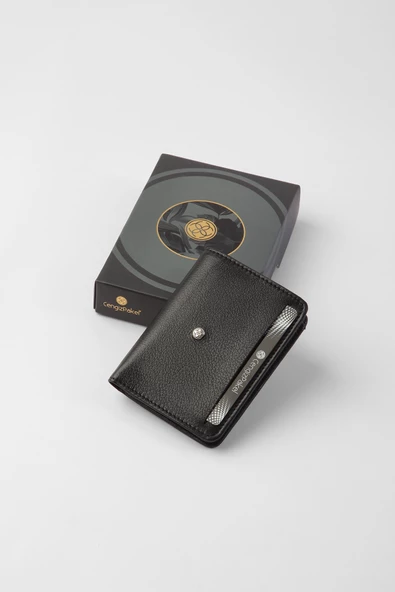 CENGİZ PAKEL Küçük Boy Erkek Portföy13701 Siyah - 4