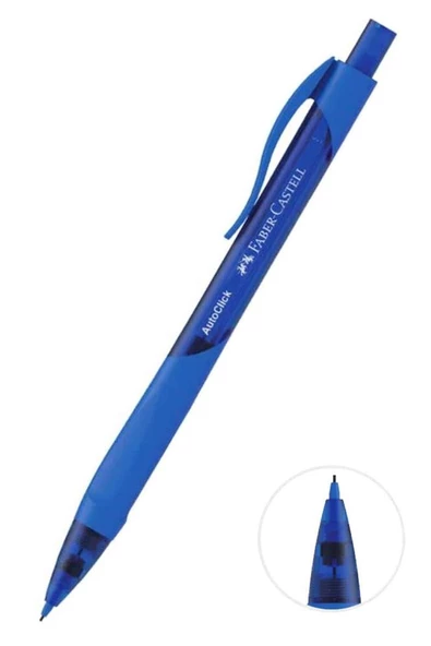 Autoclick Uçlu Kalem 0.7 mm 1 Adet Faber 07 mm Auto Click Mekanik Uçlu Kalem Canlı Renkler Versatil Kalem - 2