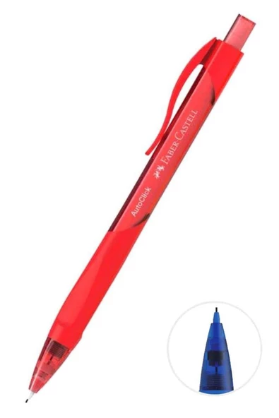 Autoclick Uçlu Kalem 0.7 mm 1 Adet Faber 07 mm Auto Click Mekanik Uçlu Kalem Canlı Renkler Versatil Kalem