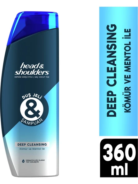 Head&Shoulders Head & Shoulders Duş Jeli ve Şampuan Deep Cleansing 360 ml