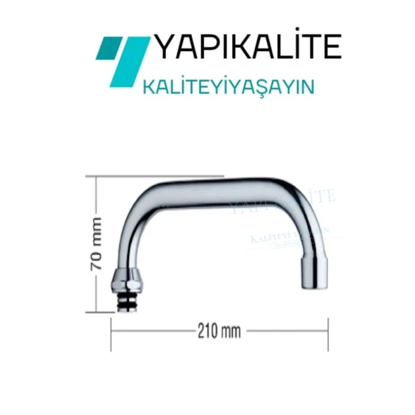 Klasik Çevirmeli Mutfak Bataryası Borusu - Resim 2