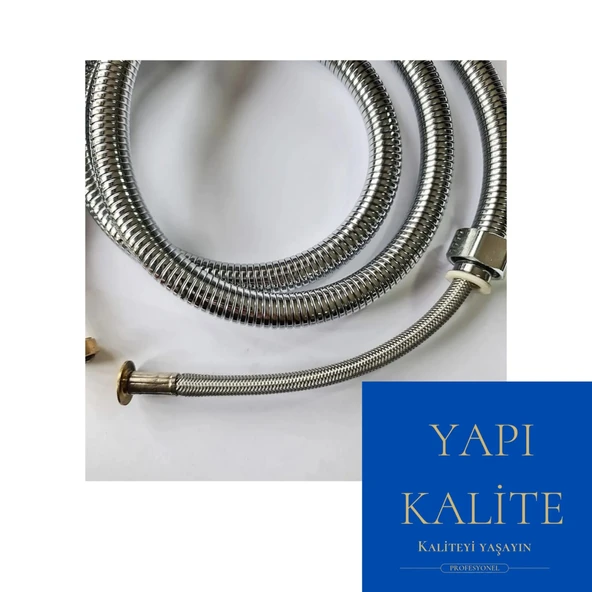Elit Çelik Örgülü Kopmaz Dolanmaz Banyo Duş Spiral Hortumu 150cm ürün görseli