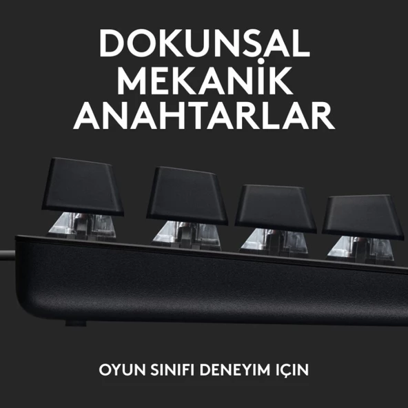 LOGITECH G413 SE AYDINLATMALI TAM BOYUTLU TÜRKÇE Q MEKANİK OYUN KLAVYESİ - SİYAH 920-010556 - 5