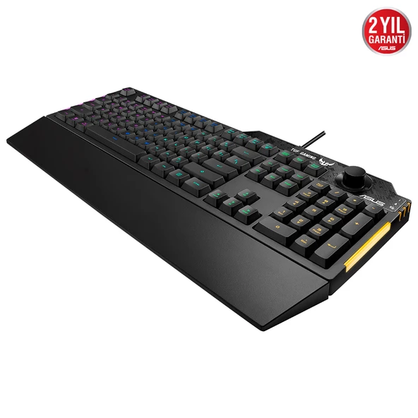ASUS TUF GAMING K1 RGB MECH BRANE TURKCE OYUNCU KLAVYESI OZEL SES DUGMESI YAN ISIK CUBUGU ARMOURY CREATE OZELLIKLI SUYA VE TOZA DAYANIKLI - 4