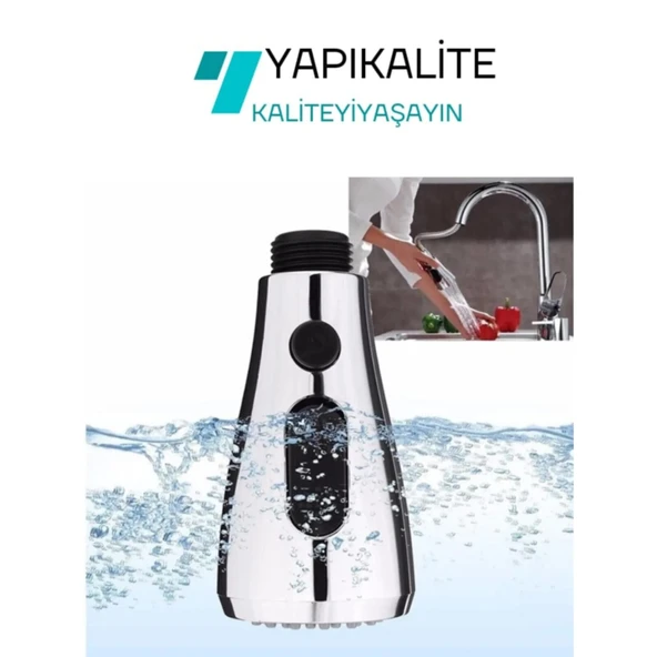 Karizma Lüx Endüstriyel Spiralli Mutfak Evye Bataryası El Duşu 3fonksiyonlu - Resim 4