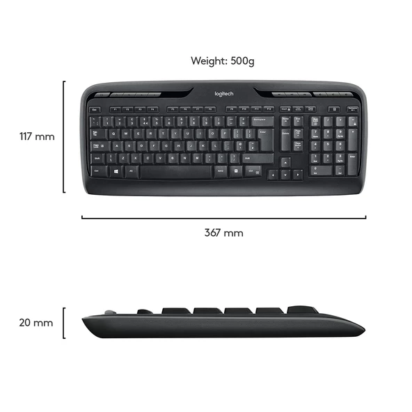 LOGITECH MK330 KABLOSUZ TÜRKÇE KLAVYE & MOUSE SETİ-SİYAH 920-003988 - 3