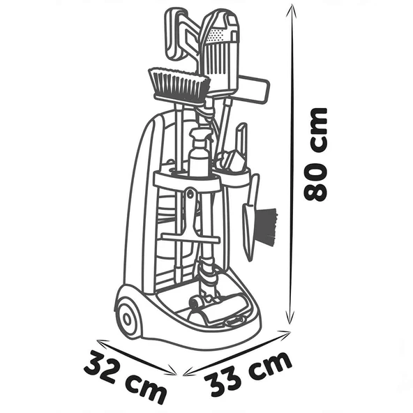 Smoby Rowenta Arabalı Elektrikli Süpürge 7600330319 - 6