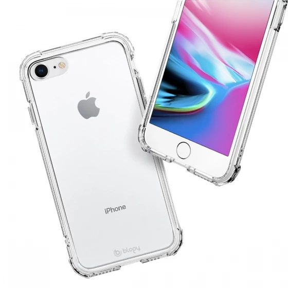 Blogy iPhone 8 / 7 ile Uyumlu Crystal Fit Kılıf Crystal Clear - 3